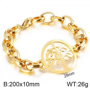 Stainless Steel Gold-plating Bracelet - KB139497-Z