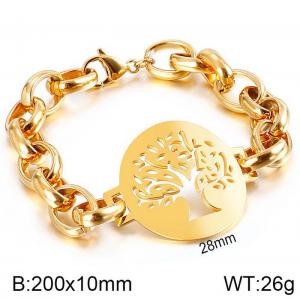 Stainless Steel Gold-plating Bracelet - KB139499-Z