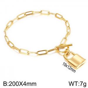 Stainless Steel Gold-plating Bracelet - KB139656-Z