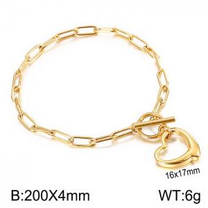 Stainless Steel Gold-plating Bracelet - KB139661-Z