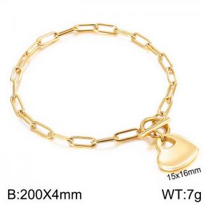 Stainless Steel Gold-plating Bracelet - KB139662-Z