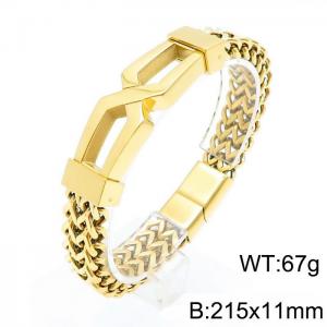 Stainless Steel Gold-plating Bracelet - KB139722-KFC