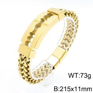 Stainless Steel Gold-plating Bracelet - KB139726-KFC