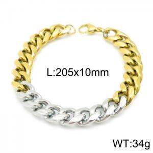 Stainless Steel Gold-plating Bracelet - KB139947-Z