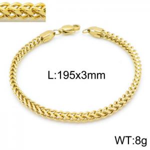 Stainless Steel Gold-plating Bracelet - KB139956-K