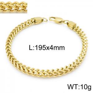 Stainless Steel Gold-plating Bracelet - KB139958-K