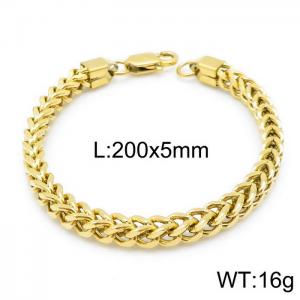 Stainless Steel Gold-plating Bracelet - KB139960-K