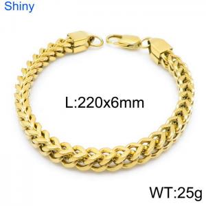 Stainless Steel Gold-plating Bracelet - KB139962-K