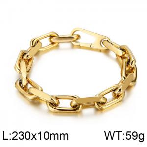 Stainless Steel Gold-plating Bracelet - KB140105-KFC