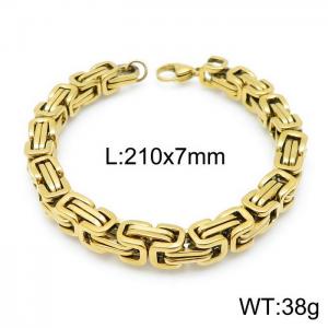 Stainless Steel Gold-plating Bracelet - KB142664-Z
