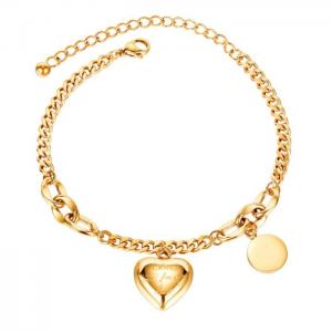 Stainless Steel Gold-plating Bracelet - KB142761-WGTY