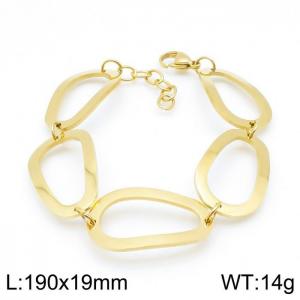 Stainless Steel Gold-plating Bracelet - KB142801-JM