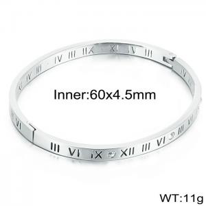 Stainless Steel Stone Bangle - KB142817-WGYM