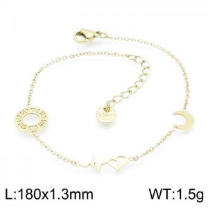 Stainless Steel Gold-plating Bracelet - KB143089-MW