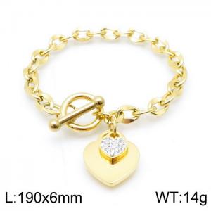 Stainless Steel Stone Bracelet - KB143454-K