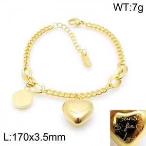 Stainless Steel Gold-plating Bracelet - KB143457-K