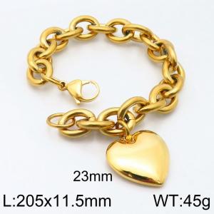 Stainless Steel Gold-plating Bracelet - KB143561-Z