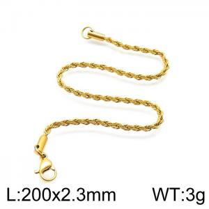 Stainless Steel Gold-plating Bracelet - KB143581-Z