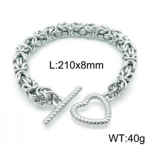 Fashion personality stainless steel woven chain men's bracelet - KB143949-Z