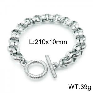 Stainless steel OT buckle bracelet Fashion simple cross chain men's bracelet - KB143952-Z