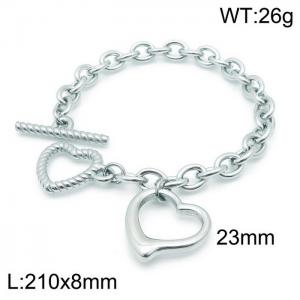 Fashionable ladies heart-shaped bracelet - KB144226-Z