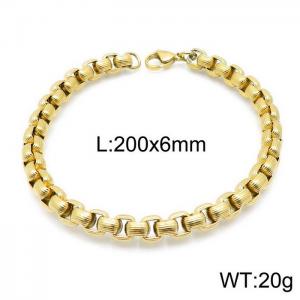 Stainless Steel Gold-plating Bracelet - KB144245-Z