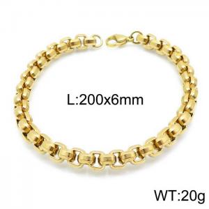 Stainless Steel Gold-plating Bracelet - KB144248-Z