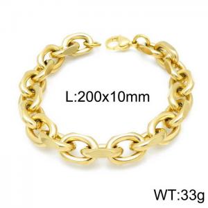 Stainless Steel Gold-plating Bracelet - KB144252-Z