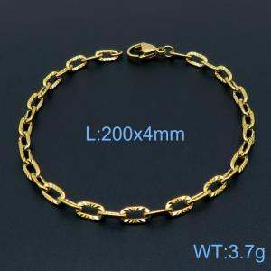 Stainless Steel Gold-plating Bracelet - KB144258-Z