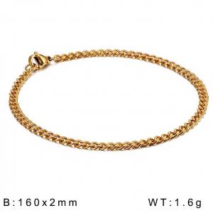 Stainless Steel Gold-plating Bracelet - KB144525-Z