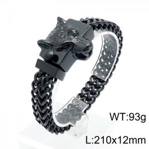Stainless Steel Black-plating Bracelet - KB144763-KFC