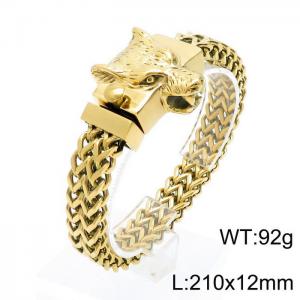 Stainless Steel Gold-plating Bracelet - KB144764-KFC