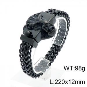 Stainless Steel Black-plating Bracelet - KB144766-KFC