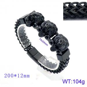Stainless Steel Black-plating Bracelet - KB144800-KFC