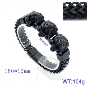Stainless Steel Black-plating Bracelet - KB144801-KFC