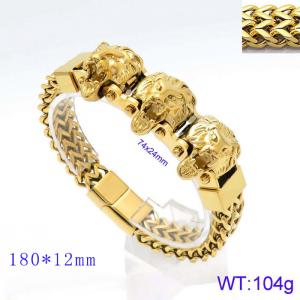 Stainless Steel Gold-plating Bracelet - KB144805-KFC