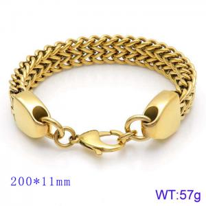 Stainless Steel Gold-plating Bracelet - KB144807-KFC