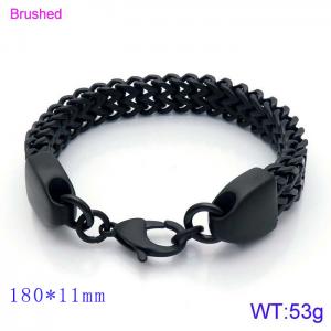 Stainless Steel Black-plating Bracelet - KB144808-KFC