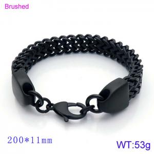 Stainless Steel Black-plating Bracelet - KB144809-KFC