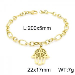 Stainless Steel Gold-plating Bracelet - KB144875-Z