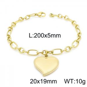 Stainless Steel Gold-plating Bracelet - KB144877-Z