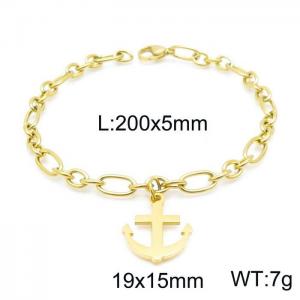 Stainless Steel Gold-plating Bracelet - KB144879-Z