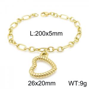 Stainless Steel Gold-plating Bracelet - KB144881-Z