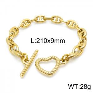 Stainless Steel Gold-plating Bracelet - KB144885-Z