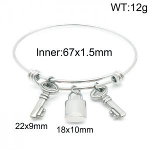 Stainless Steel Bangle - KB144895-Z