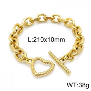 Stainless Steel Gold-plating Bracelet - KB144904-Z