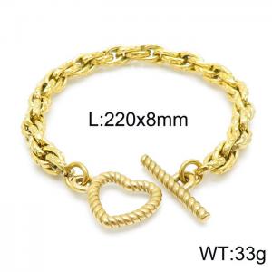 Stainless Steel Gold-plating Bracelet - KB144906-Z