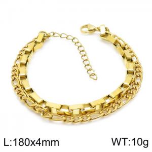 Stainless Steel Gold-plating Bracelet - KB144908-Z