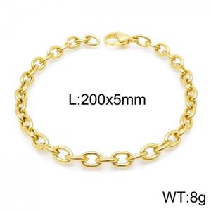 Stainless Steel Gold-plating Bracelet - KB144930-Z