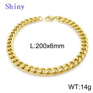 Stainless Steel Gold-plating Bracelet - KB144935-Z